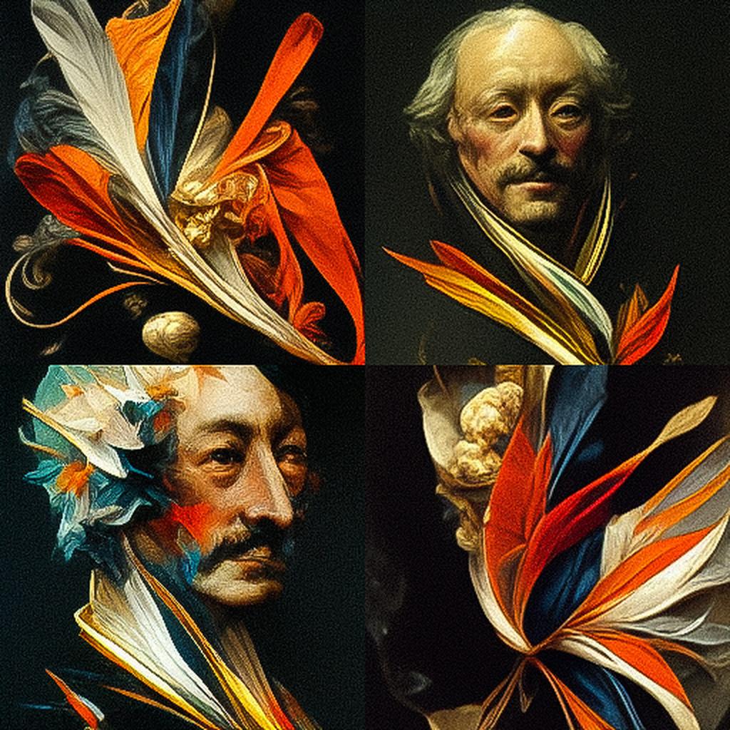 Willem van Aelst style, Midjourney V3, render 1 of 4