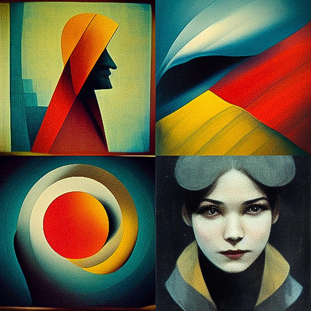Willi Baumeister style, Midjourney V3, render 1 of 4