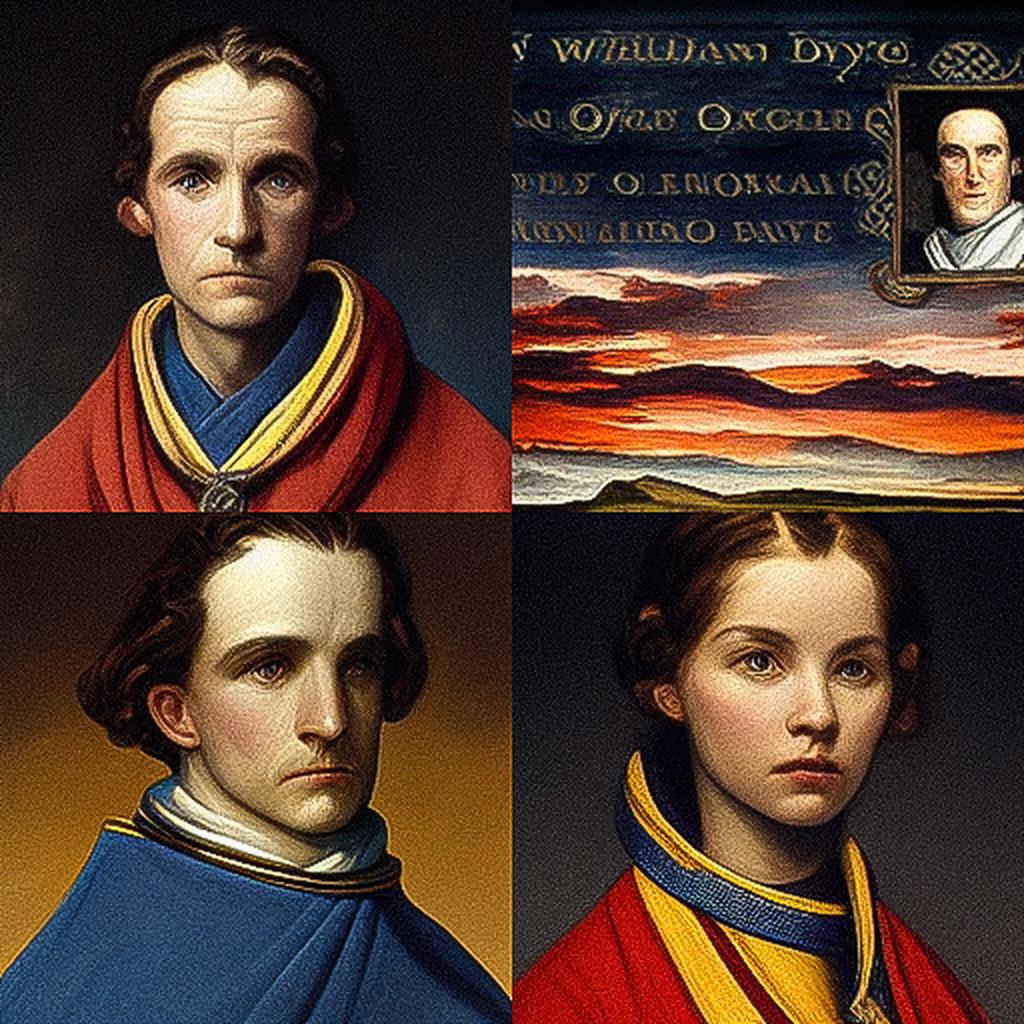William Dyce style, Midjourney V3, render 1 of 4