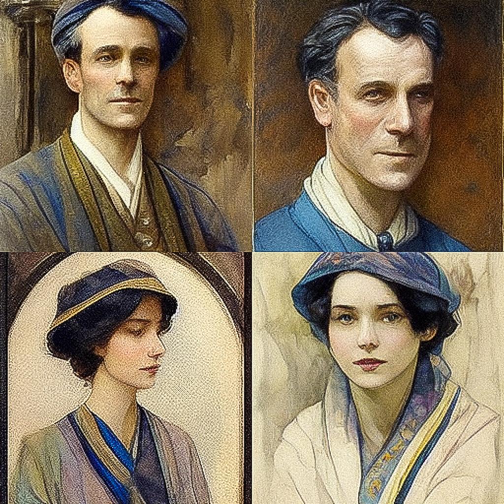 William Henry Margetson style, Midjourney V3, render 1 of 4