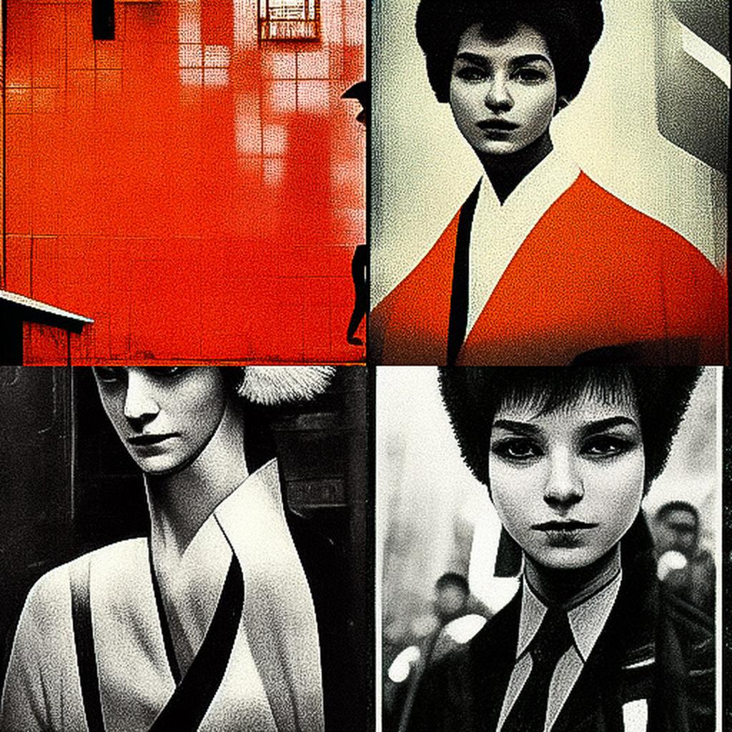 William Klein style, Midjourney V3, render 1 of 4