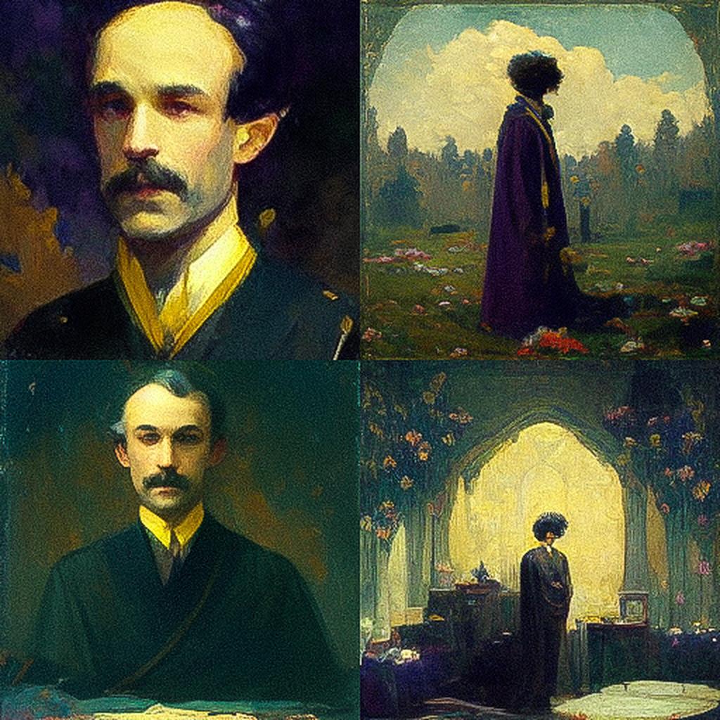 William Langson Lathrop style, Midjourney V3, render 1 of 4