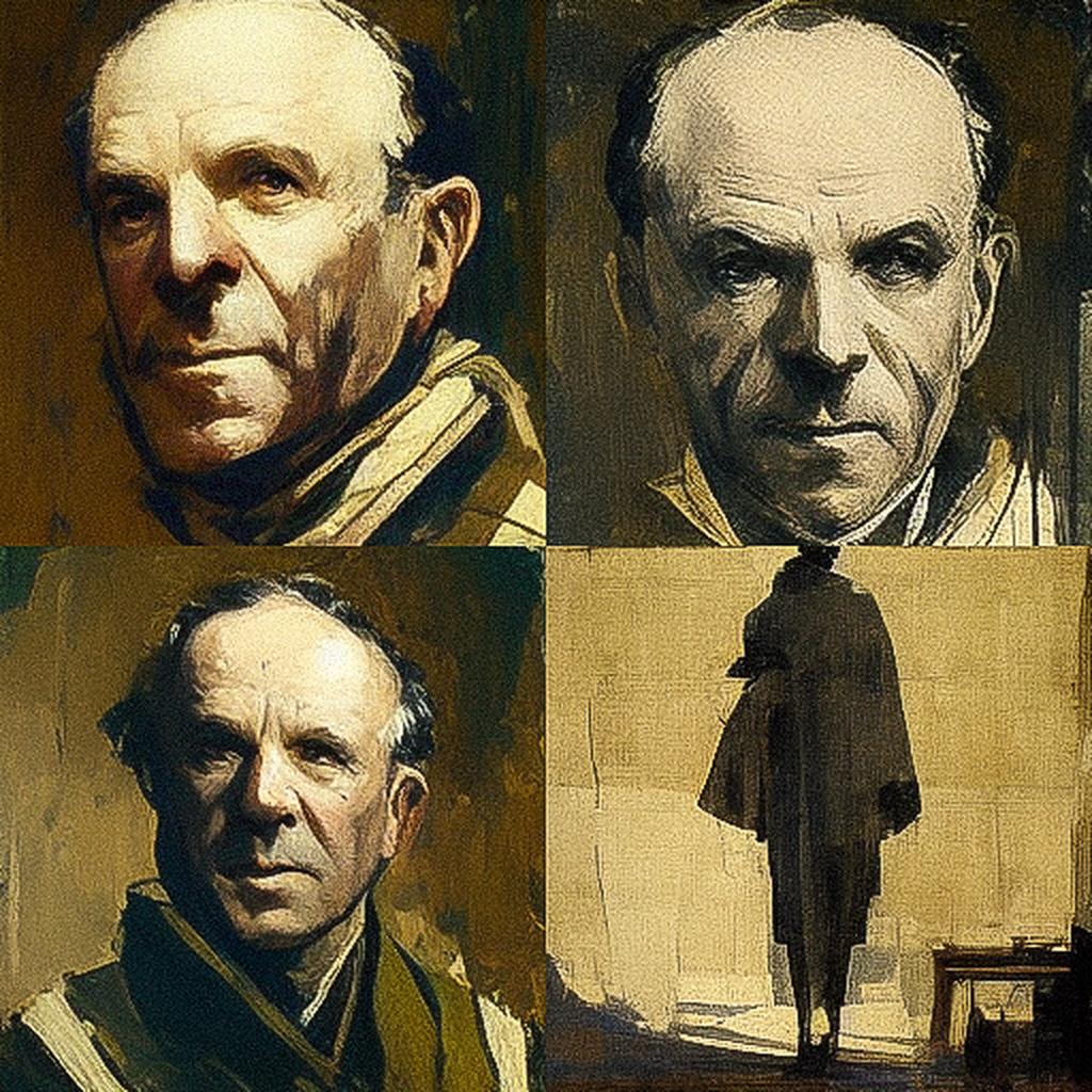 William Nicholson style, Midjourney V3, render 1 of 4