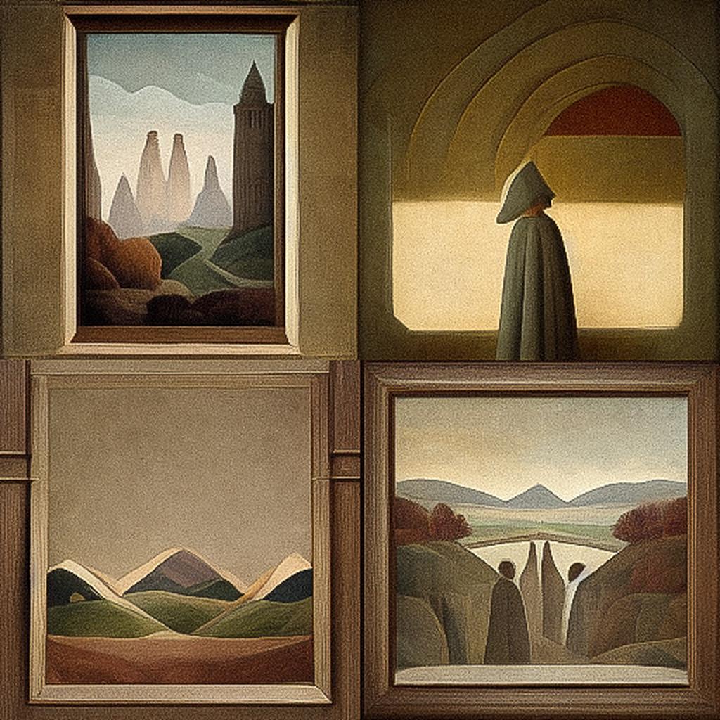 Winifred Knights style, Midjourney V3, render 1 of 4