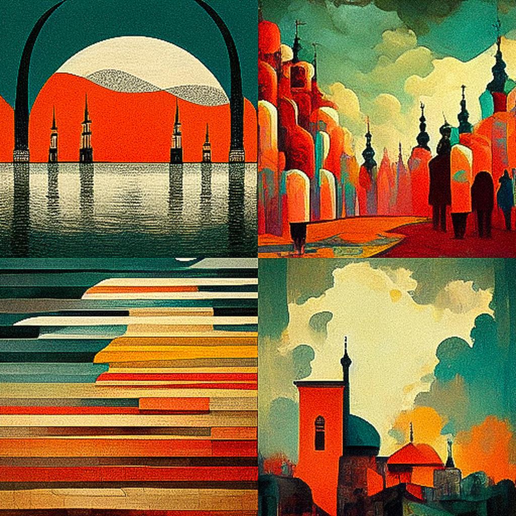 Wlad Safronow style, Midjourney V3, render 1 of 4