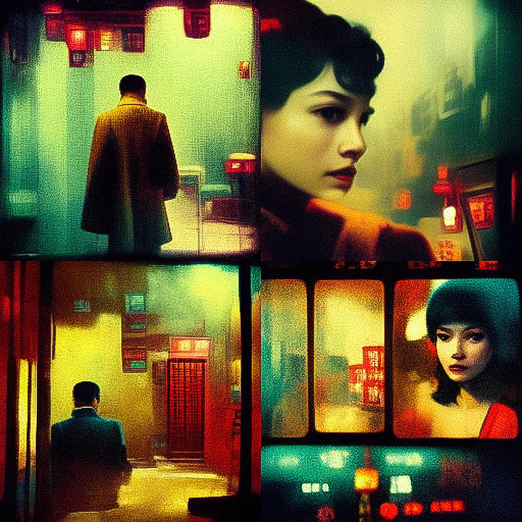 Wong Kar-wai style, Midjourney V3, render 1 of 4