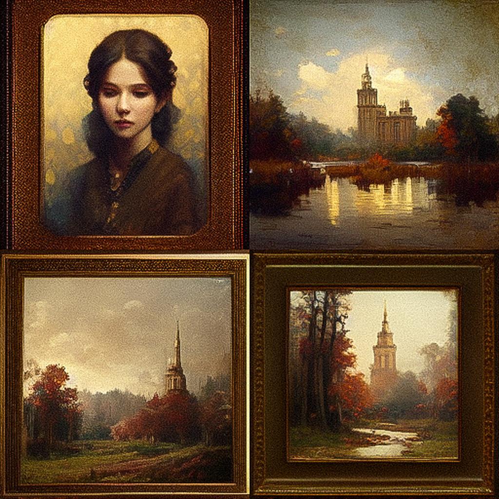 Worthington Whittredge style, Midjourney V3, render 1 of 4