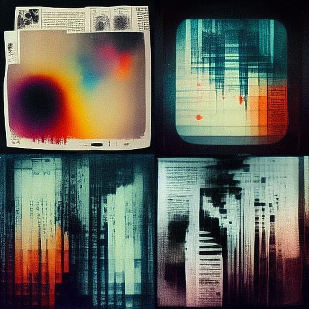 Xerography style, Midjourney V3, render 1 of 4