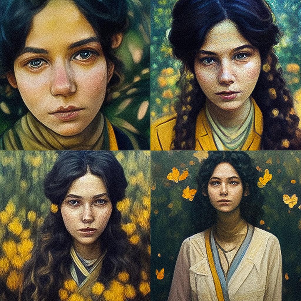 Yigal Ozeri style, Midjourney V3, render 1 of 4
