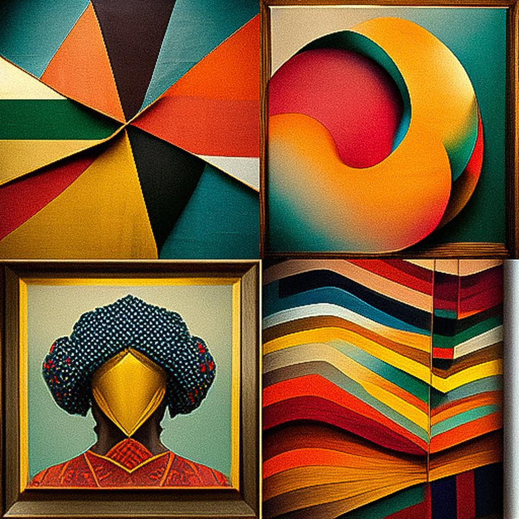 Yinka Shonibare style, Midjourney V3, render 1 of 4