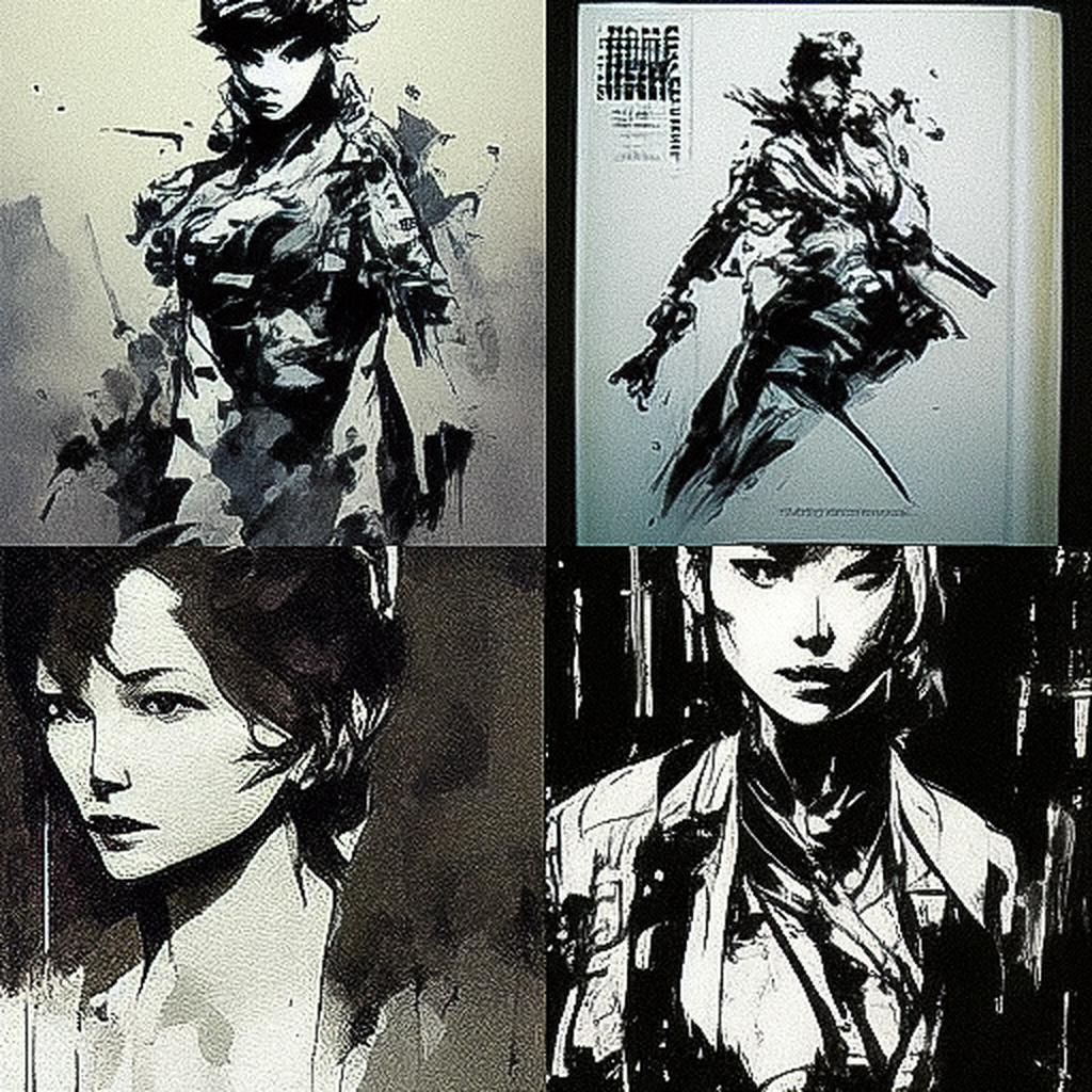 Yoji Shinkawa style, Midjourney V3, render 1 of 4