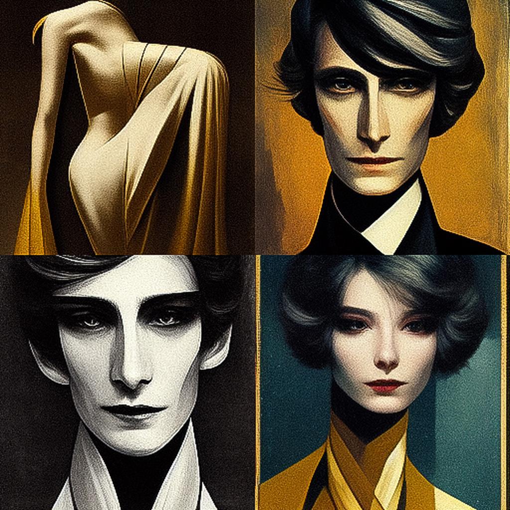 Yves Saint-Laurent style, Midjourney V3, render 1 of 4
