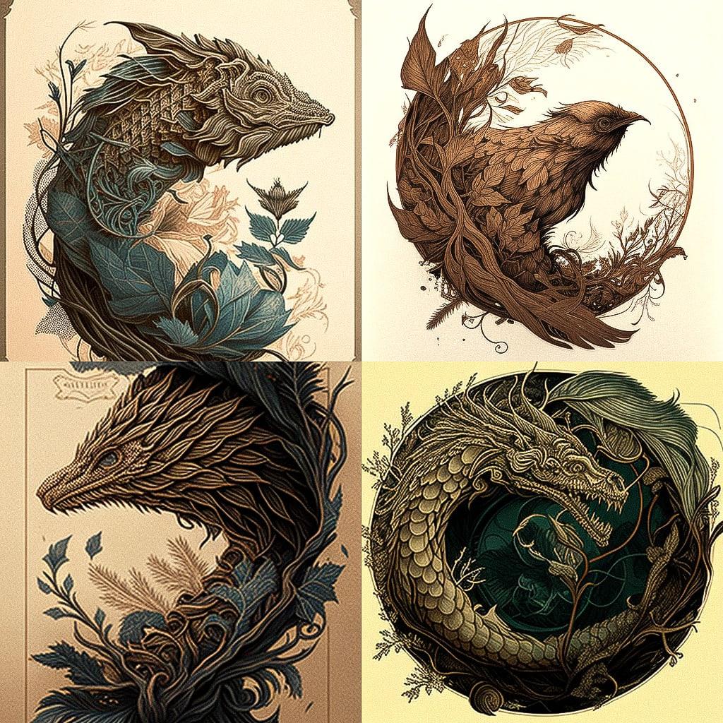 Aaron Horkey style, Midjourney V4, render 1 of 4