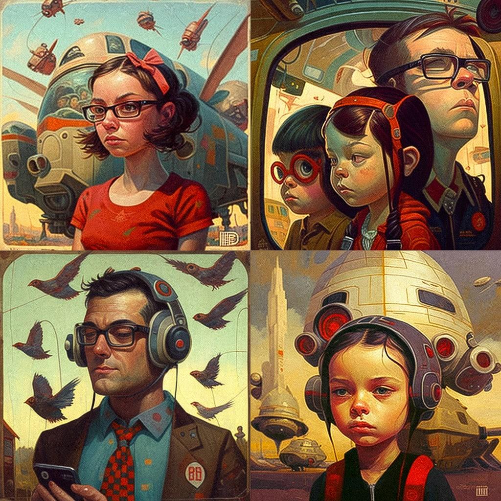 Aaron Jasinski style, Midjourney V4, render 1 of 4