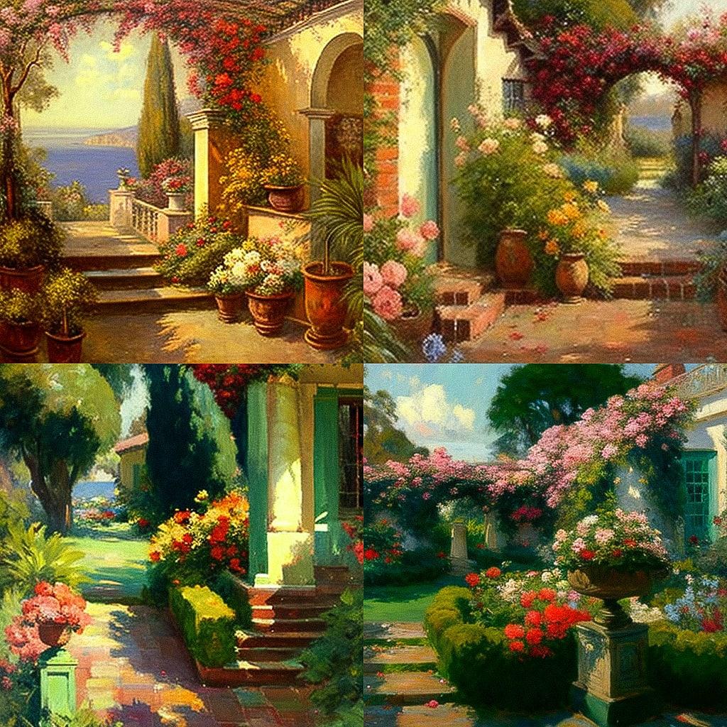 Abbott Fuller Graves style, Midjourney V4, render 1 of 4