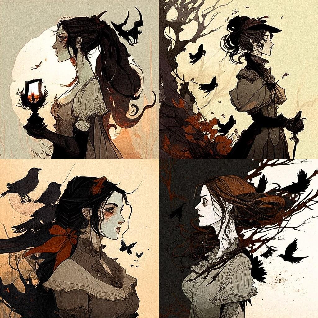 Abigail Larson style, Midjourney V4, render 1 of 4