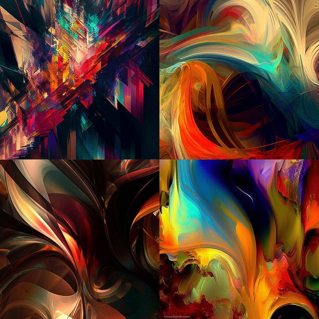 Abstract art style, Midjourney V4, render 1 of 4