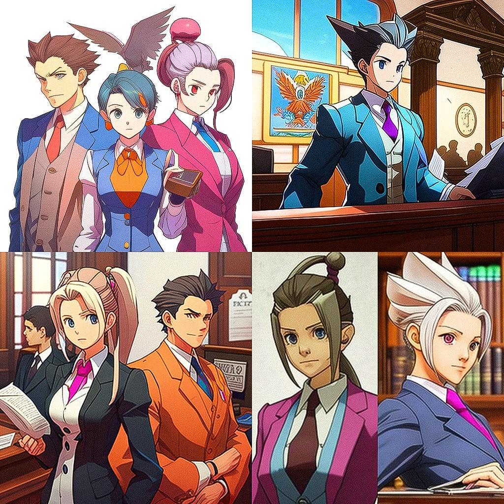 Ace Attorney style, Midjourney V4, render 1 of 4