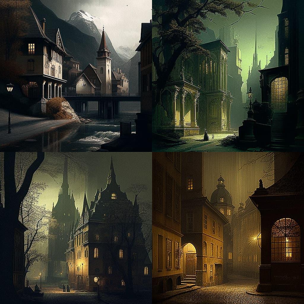 Adolf Fassbender style, Midjourney V4, render 1 of 4