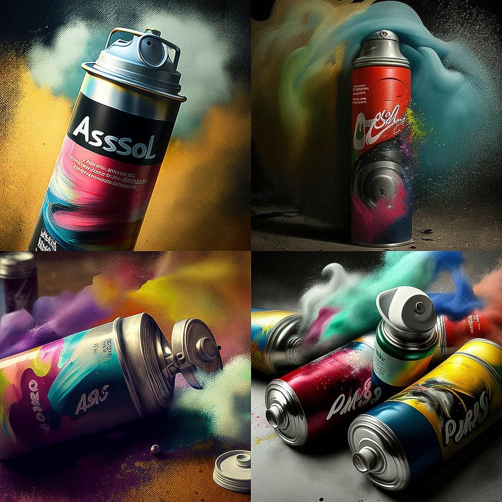 Aerosol paint style, Midjourney V4, render 1 of 4