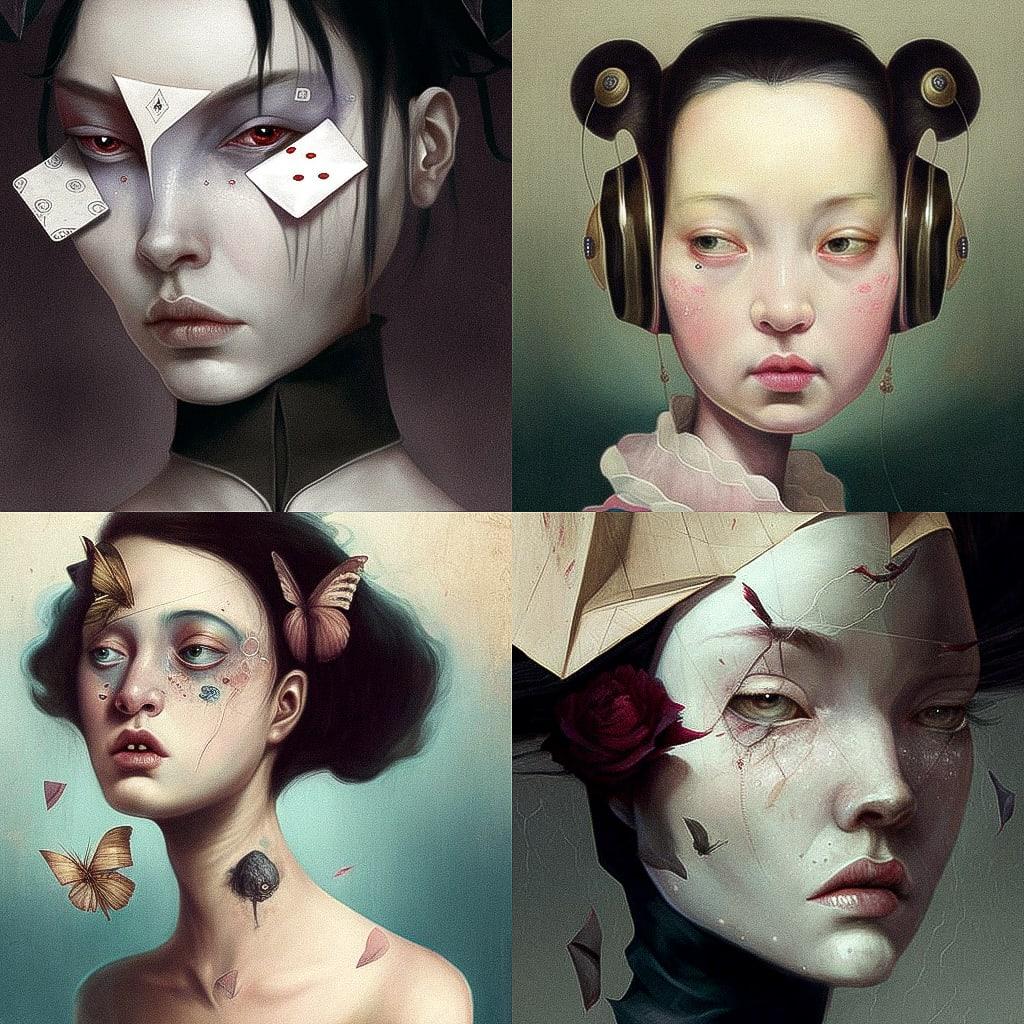 Afarin Sajedi style, Midjourney V4, render 1 of 4