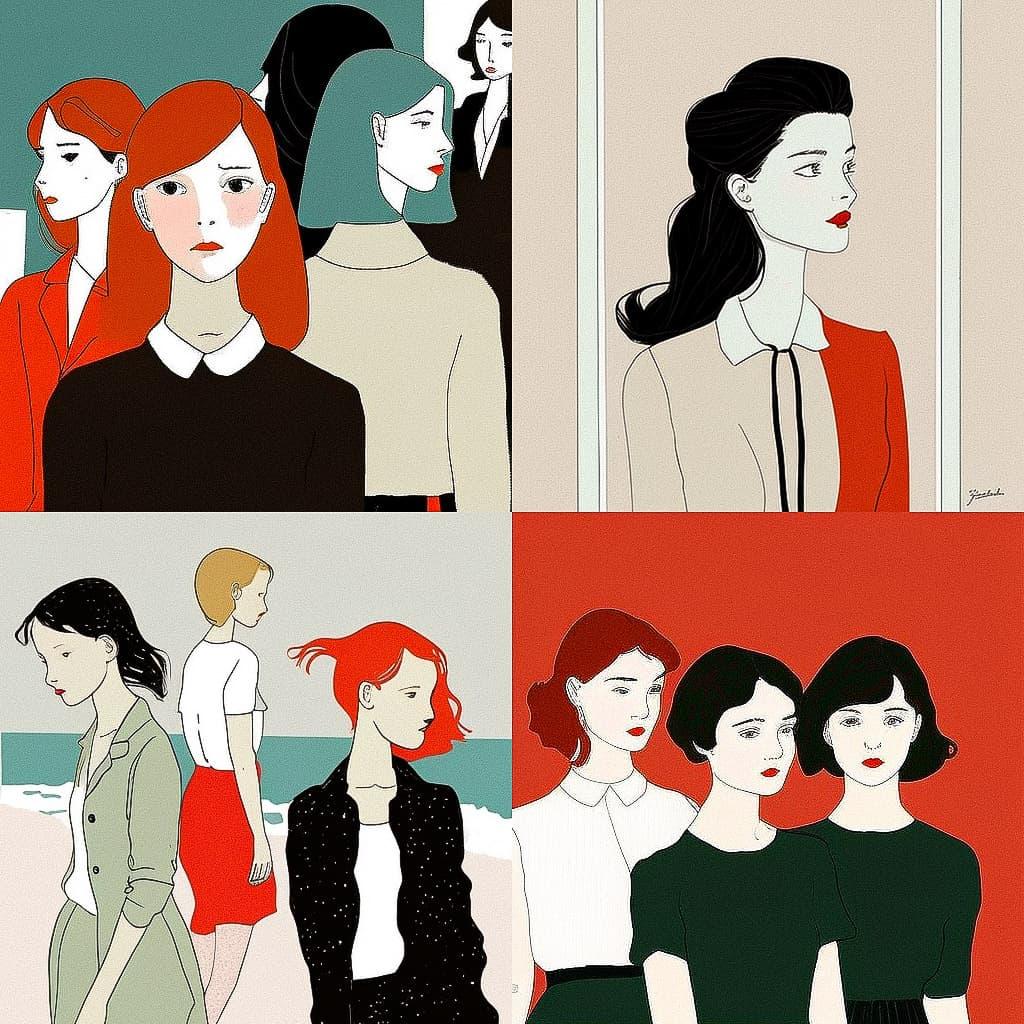 Agathe Sorlet style, Midjourney V4, render 1 of 4