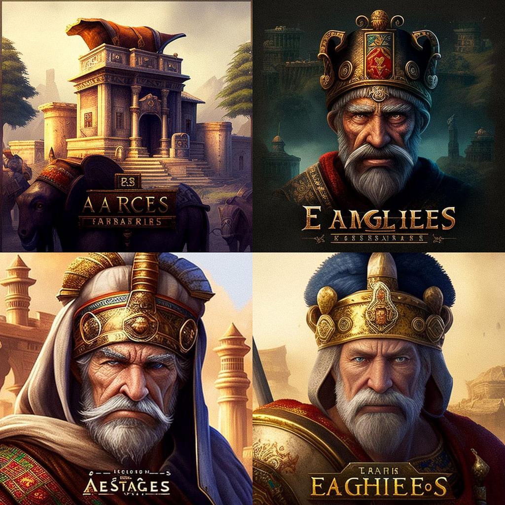 Age of Empires style, Midjourney V4, render 1 of 4