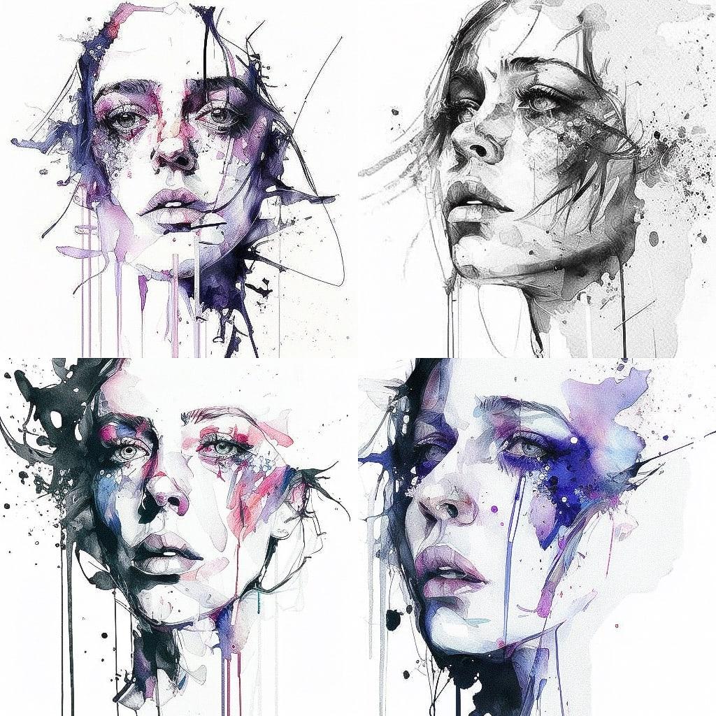 Agnes Cecile style, Midjourney V4, render 1 of 4