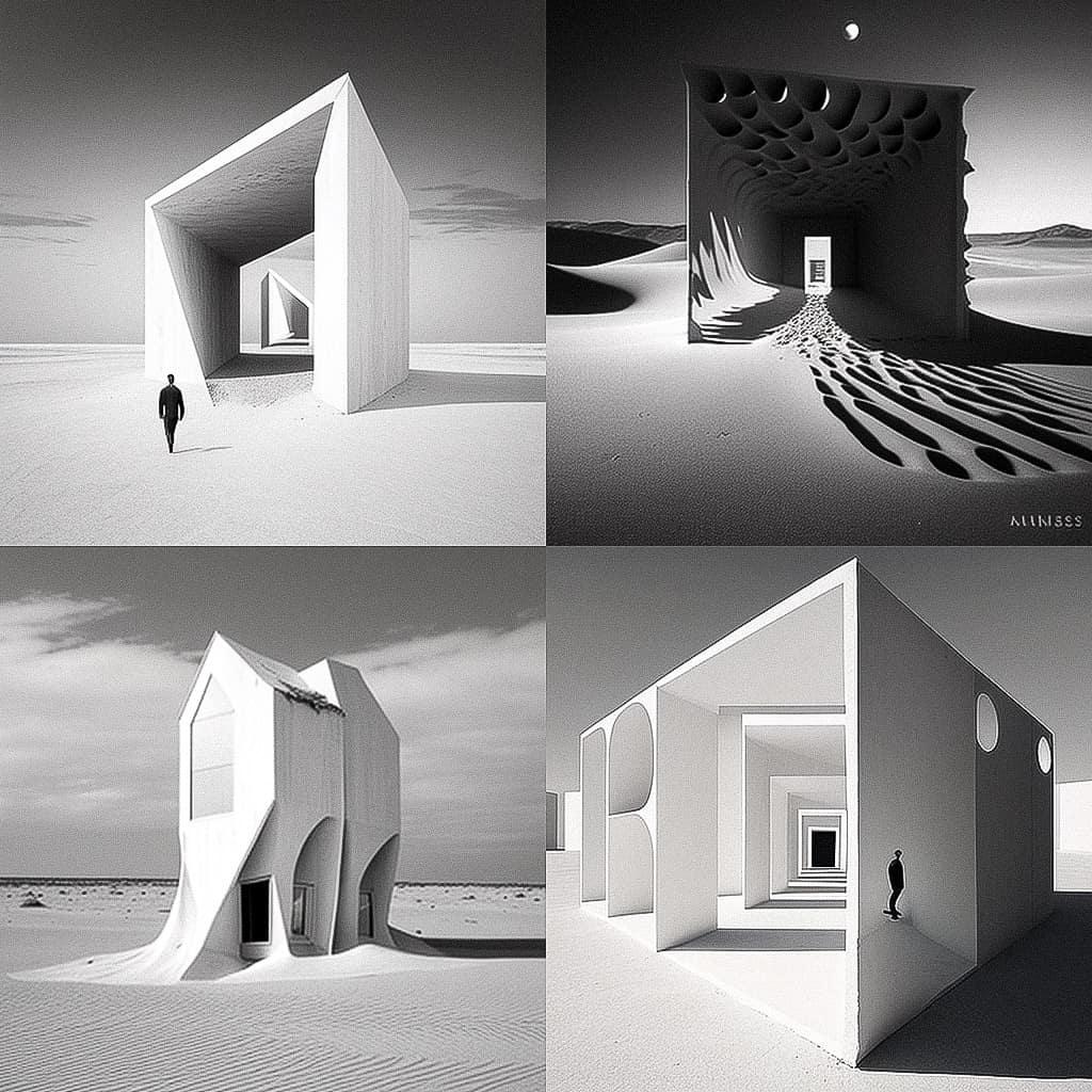 Aires Mateus style, Midjourney V4, render 1 of 4