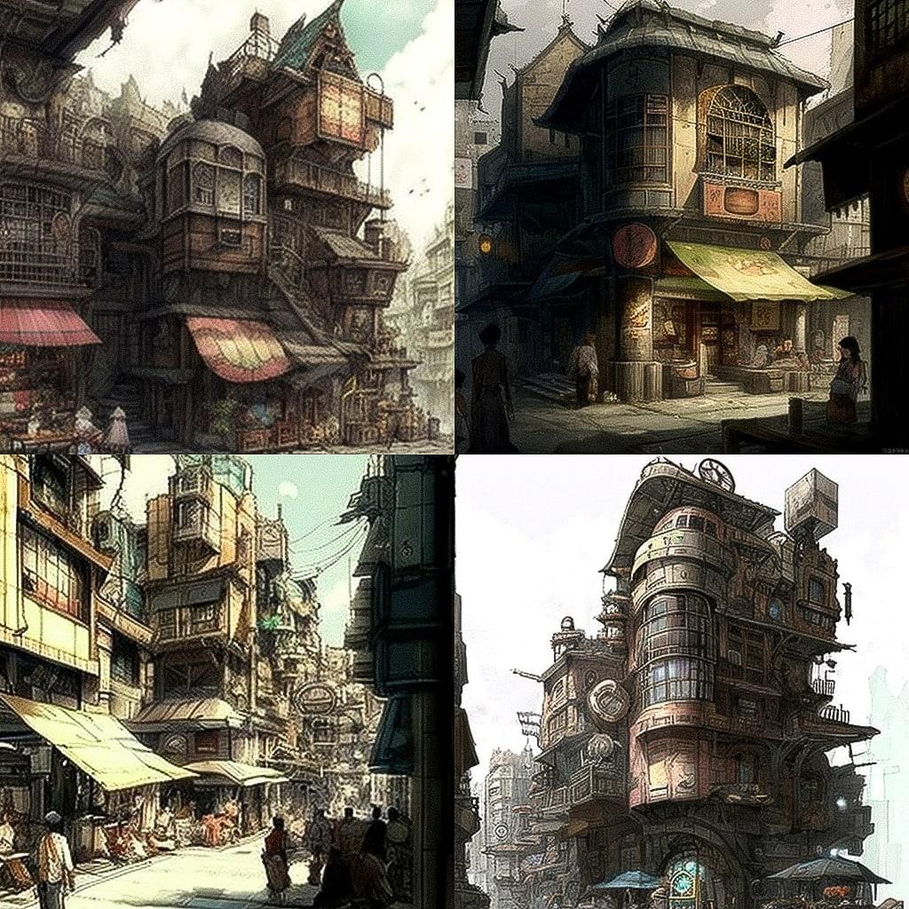 Akihiko Yoshida style, Midjourney V4, render 1 of 4