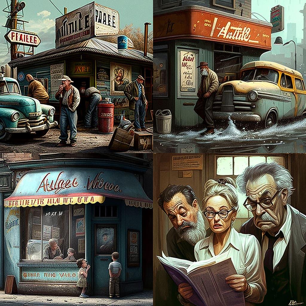 Al Jaffee style, Midjourney V4, render 1 of 4