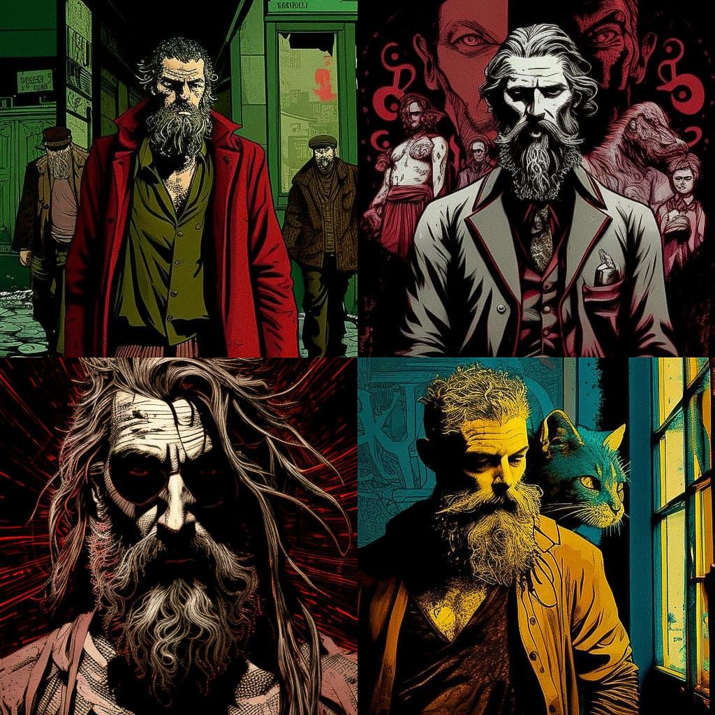 Alan Moore style, Midjourney V4, render 1 of 4