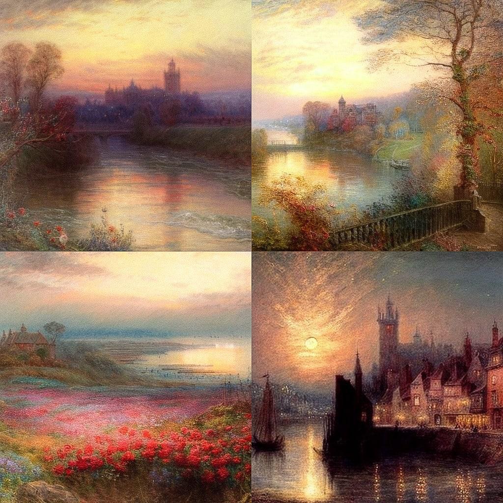 Albert Goodwin style, Midjourney V4, render 1 of 4