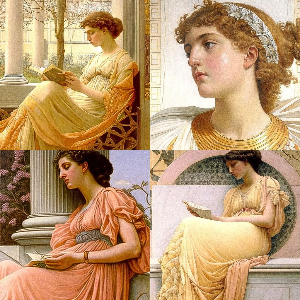 Albert Joseph Moore style, Midjourney V4, render 1 of 4