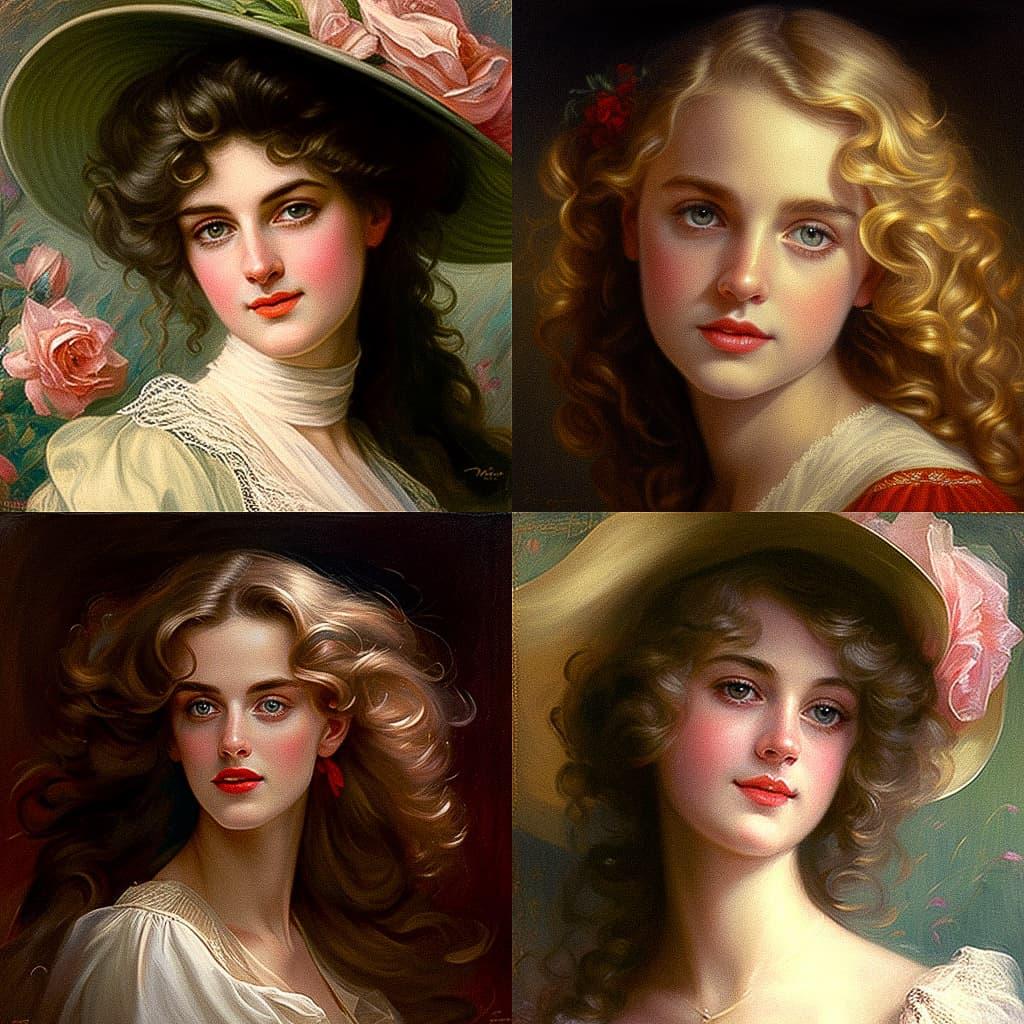 Albert Lynch style, Midjourney V4, render 1 of 4