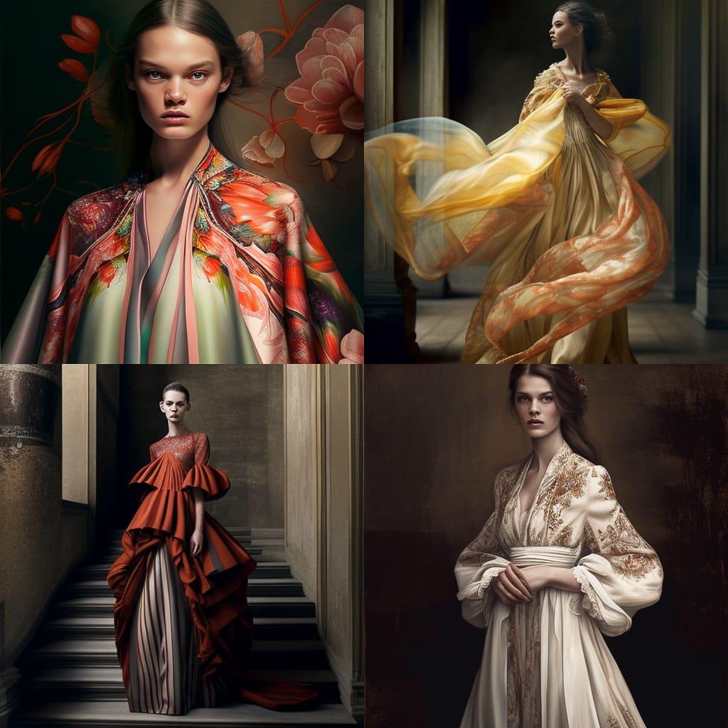 Alberta Ferretti style, Midjourney V4, render 1 of 4
