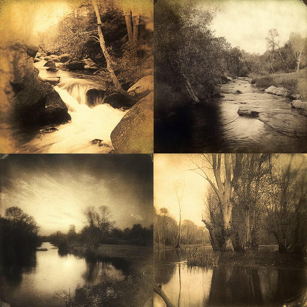 Albumen print style, Midjourney V4, render 1 of 4
