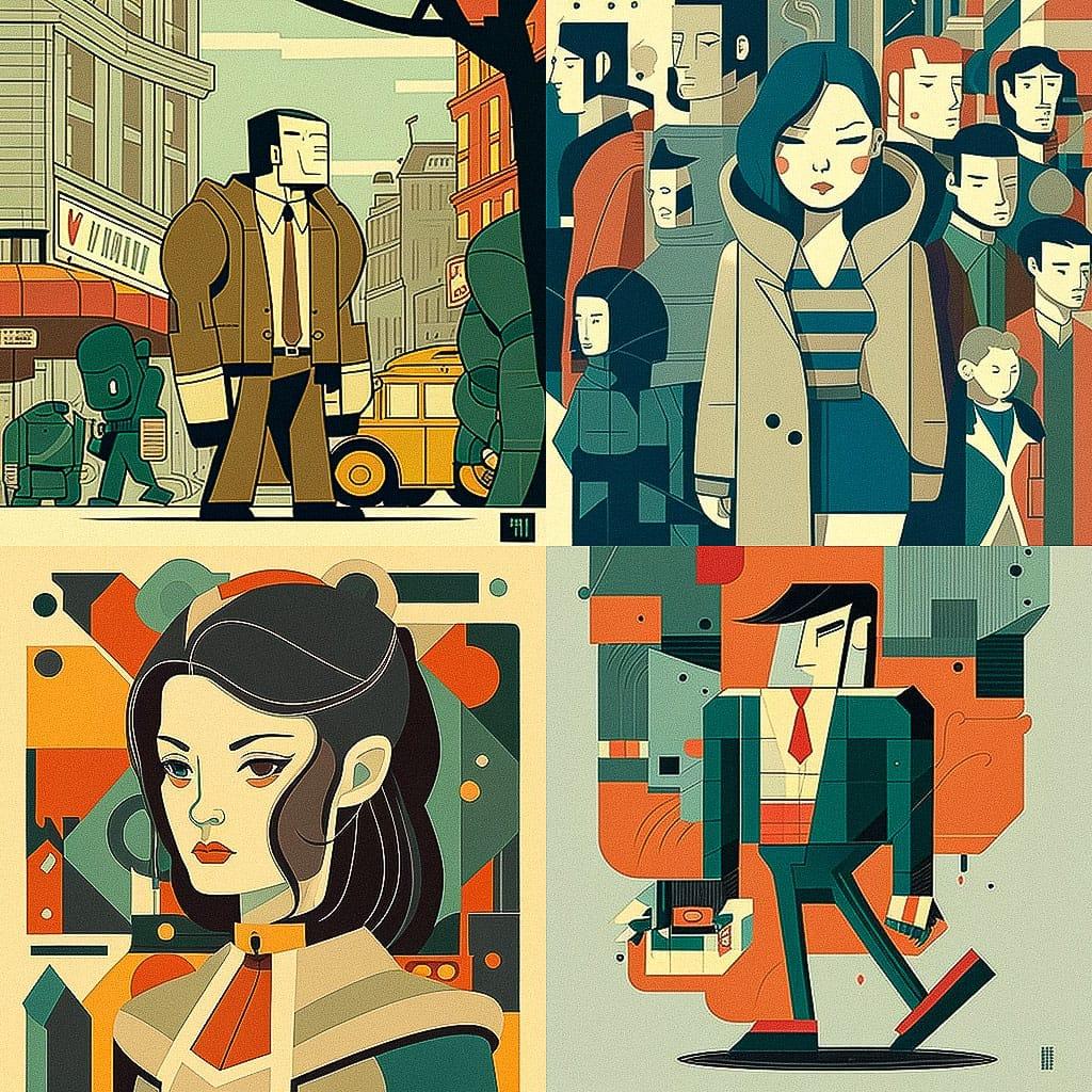 Ale Giorgini style, Midjourney V4, render 1 of 4