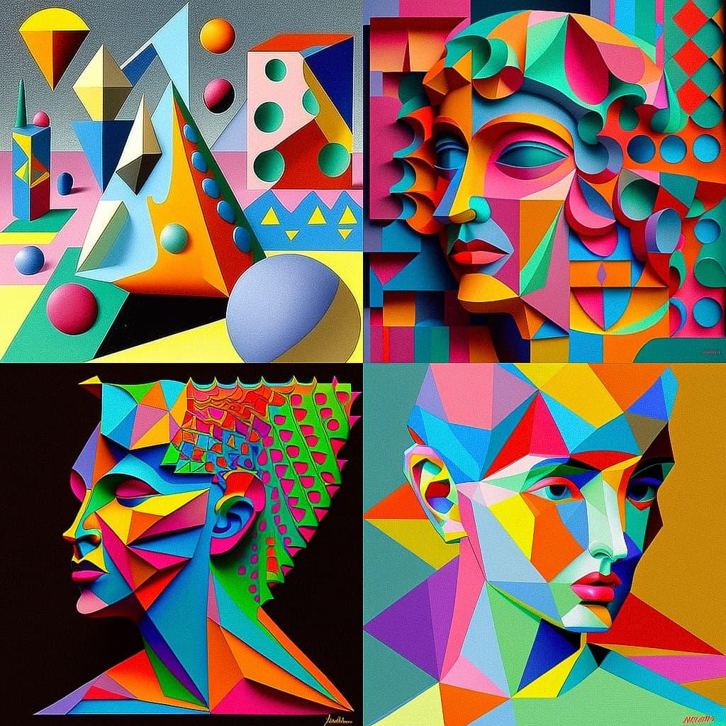 Alessandro Mendini style, Midjourney V4, render 1 of 4