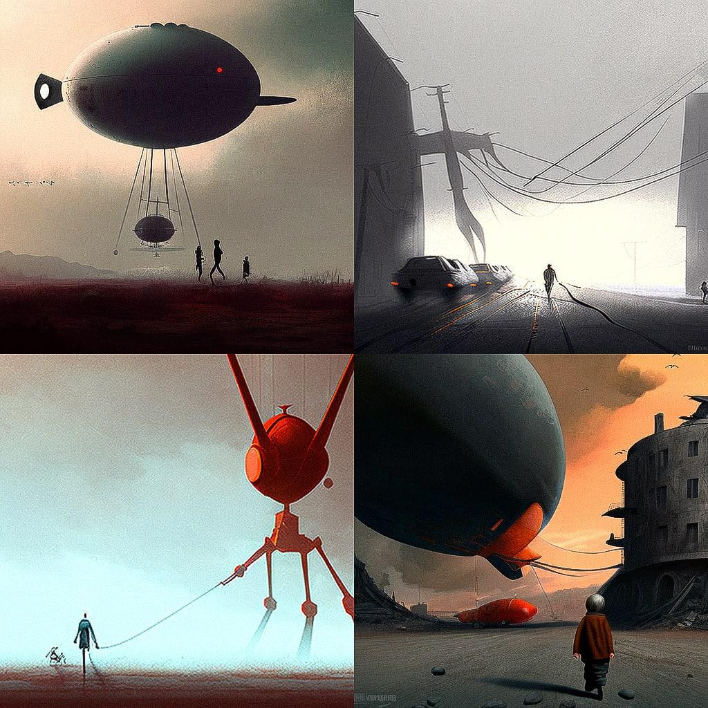 Alex Andreev style, Midjourney V4, render 1 of 4