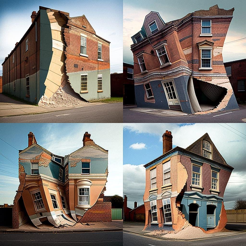 Alex Chinneck style, Midjourney V4, render 1 of 4