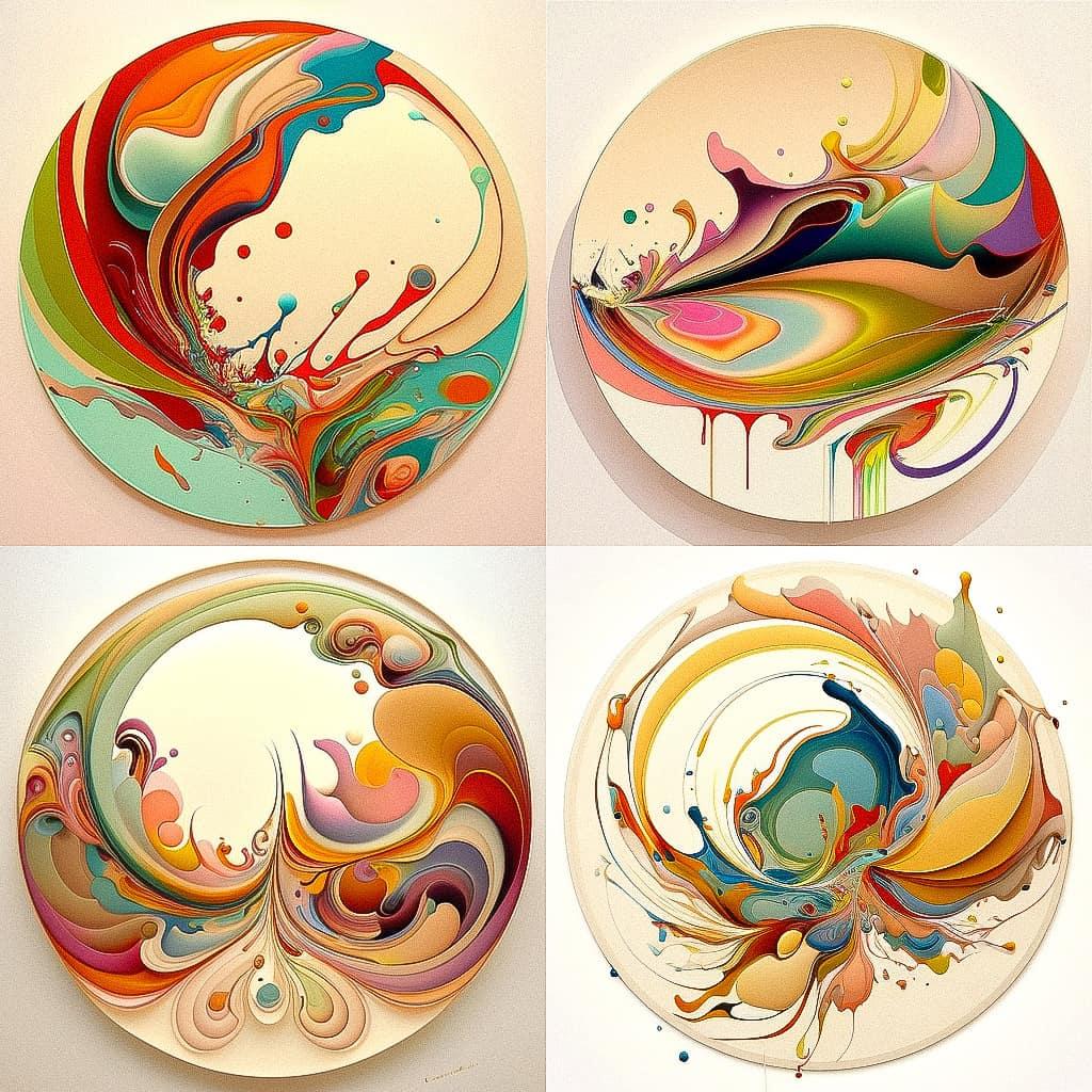 Alex Janvier style, Midjourney V4, render 1 of 4