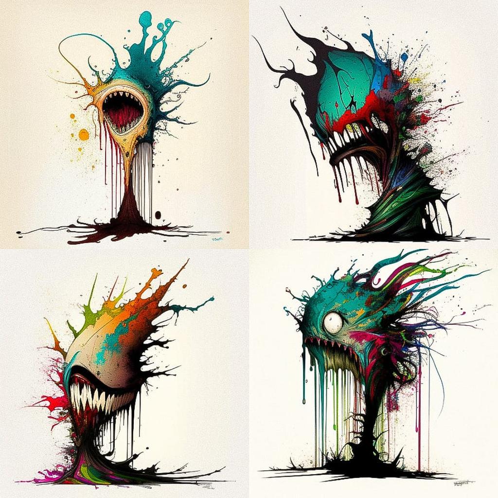 Alex Pardee style, Midjourney V4, render 1 of 4