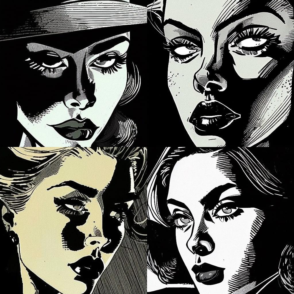 Alex Toth style, Midjourney V4, render 1 of 4