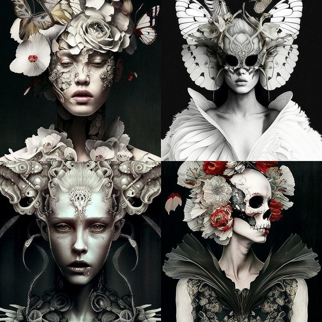 Alexander McQueen style, Midjourney V4, render 1 of 4