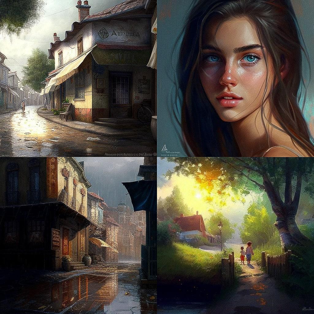Alexandr Averin style, Midjourney V4, render 1 of 4
