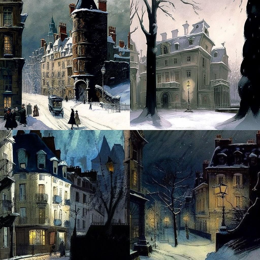 Alexandre Benois style, Midjourney V4, render 1 of 4