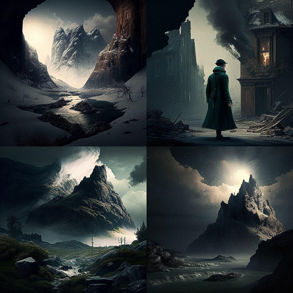 Alexandre Deschaumes style, Midjourney V4, render 1 of 4