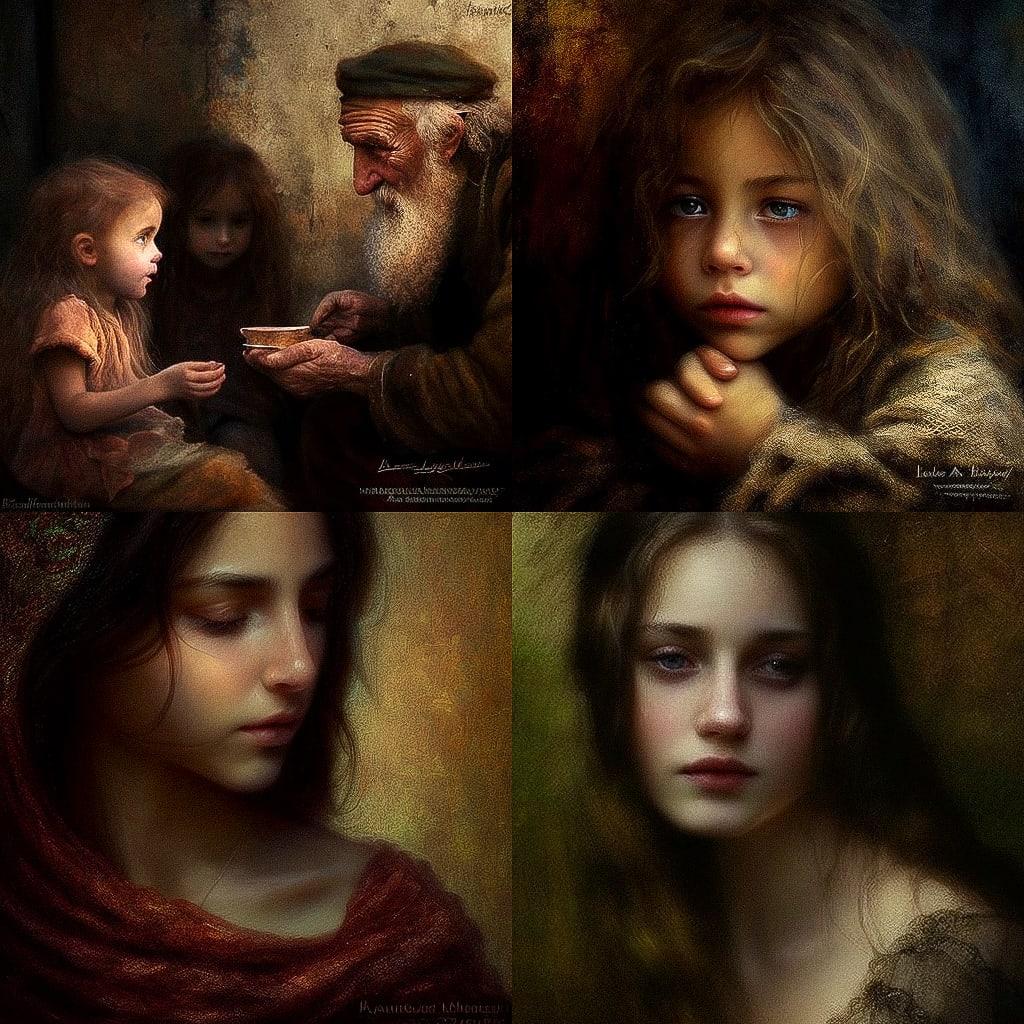 Alexei Harlamoff style, Midjourney V4, render 1 of 4