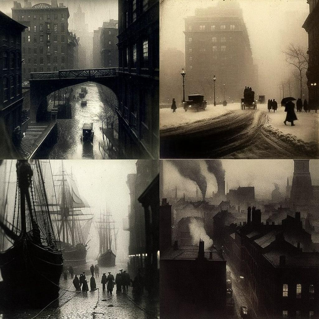 Alfred Stieglitz style, Midjourney V4, render 1 of 4